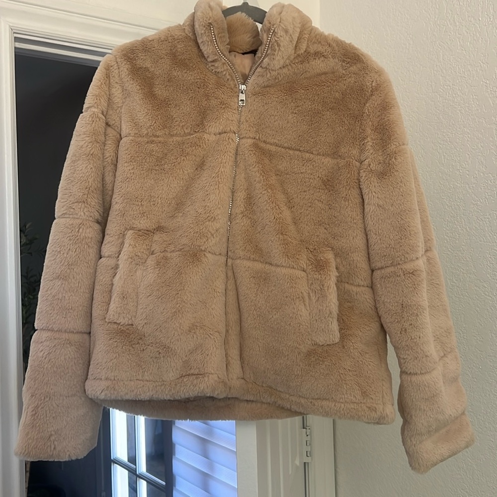 Faux fur coat